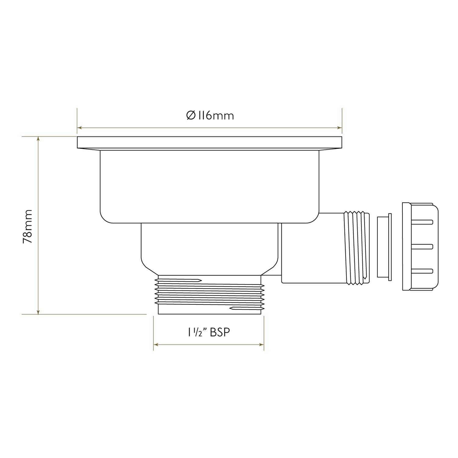 Bidbury & Co 3.5" Traditional Waste