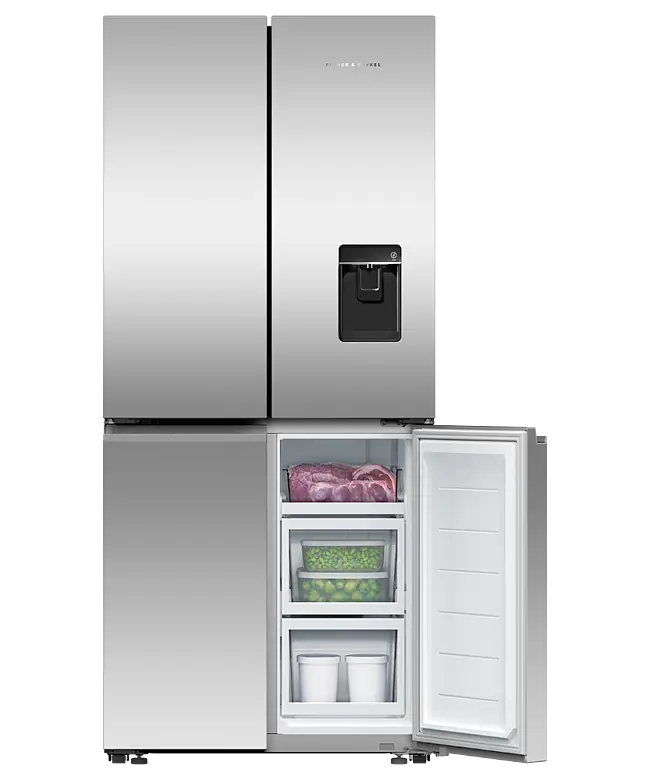 Fisher & Paykel 498L Series 7 Quad Door Refrigerator Freezer, Ice & Water