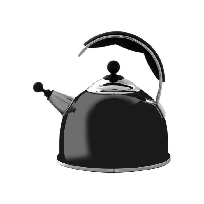 AGA Stainless Steel Whistling Kettle Gloss Black